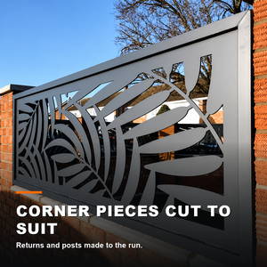 Architectural Laser Cut Privacy Fence Panels <b>Decorative</b> Outdoor Screening for Commercial Entrances Courtyards and Projects - Product Image 3