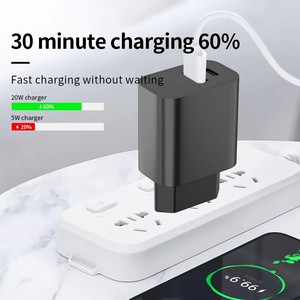 Caricabatterie Rapido da Muro 20W Dual Port PD QC3.0 con Spina EU/UK Tipo C per <span class=keywords><strong>iPhone</strong></span> <span class=keywords><strong>14</strong></span> 15 16 e Smartphone Android - Vendita all'Ingrosso - Product Image 5