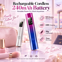 Mini lampe à ongles UV/LED professionnelle avec batterie longue durée et affichage LED 3 minuteries Portable faible puissance pour sèche-vernis à ongles