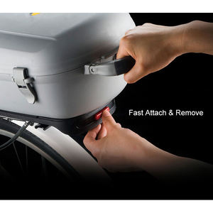 Cesta Trasera para Bicicleta Resistente con Cerradura, 12L, Resistente al Agua, Fácil de Instalar, para Bicicletas Urbanas, Viajes Diarios, Portátil - Product Image 2