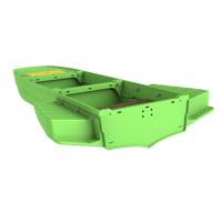 Bateau modulaire pliable en plastique PE léger, épaissi, renforcé, écologique, recyclable, grande capacité pour l'inspection solaire