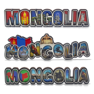 Magnete 3D in Resina di Genghis Khan, Adesivo in Lega con Mappa della Mongolia, Souvenir di Ulaanbaatar, Regalo Personalizzato, Magnete per Frigorifero in Metallo - Product Image 1