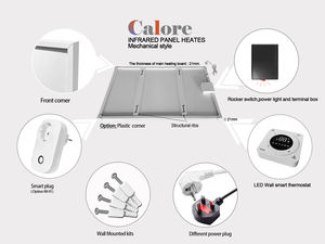 Combinant le rayonnement <span class=keywords><strong>infrarouge</strong></span> la coque en aluminium bon échange de chaleur 720W chauffage à panneau chauffant à cristal de carbone radiant à <span class=keywords><strong>infrarouge</strong></span> lointain - Product Image 5