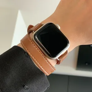 <span class=keywords><strong>Correa</strong></span> de cuero CAOWTAN para <span class=keywords><strong>Apple</strong></span> <span class=keywords><strong>Watch</strong></span> Band 49mm 41 <span class=keywords><strong>45</strong></span> 40mm 44mm <span class=keywords><strong>Correa</strong></span> para IWatch Series 9 8 7 6 SE Ultra 2 pulsera de repuesto - Product Image 4