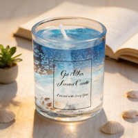 Nachtbeleuchtete Gelee-Aromatherapiekerze mit Blume im Inneren Perfekte Heimdekoration, Geschenkidee Fruchtige Düfte