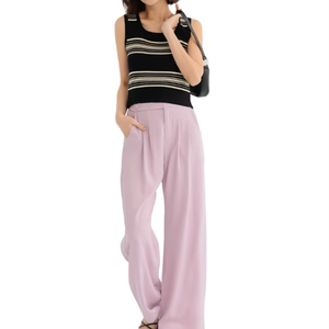 Pantalon de costume taille moyenne décontracté pour femmes d'affaires pantalon de style formel - Product Image 3