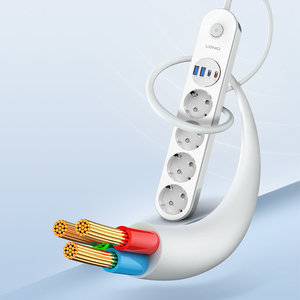 Xu hướng mới LDNIO SE1-C ngoài trời phổ 4 ổ cắm mở rộng tường Ổ cắm điện dải với cổng USB EU cắm ổ cắm - Product Image 2