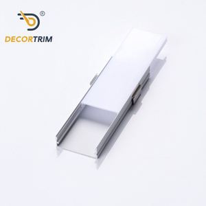 Profil LED fin personnalisé DECORTRIM, en alliage d'aluminium, barre lumineuse invisible intégrée sous l'armoire, éclairage caché, <span class=keywords><strong>canal</strong></span> LED - Product Image 2