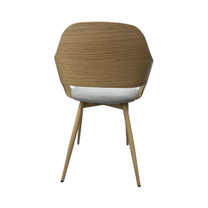 <span class=keywords><strong>Fauteuil</strong></span> en bois de chêne contreplaqué de style européen moderne avec pieds en métal et assise rembourrée en <span class=keywords><strong>tissu</strong></span> pour salle à manger, bureau à domicile, meubles - Product Image 5