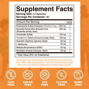 Özel etiket takviyeleri glukozamin kondroitin zerdeçal MSM kapsül için ortak sağlık bitkisel kabuğu özü vitamini - Product Image 2