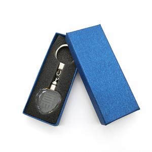 CY Factory Customized 3D Luminous Round Heart Shape Laser Crystal <b>Key</b> <b>Chain</b> Cartoon Events Promotion Gifts Portable Gift Box - Product Image 6