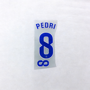 Pegatina Termoadhesiva con Nombre y Número de Fútbol para Niños, Segunda Equipación del Barcelona 24-25, <span class=keywords><strong>La</strong></span> Liga, <span class=keywords><strong>Font</strong></span> B - Product Image 1