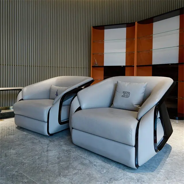 Design personalizzato soggiorno vera pelle divano mobili luce di lusso auto stile moderno tessuto senior copridivano Lounge di lusso