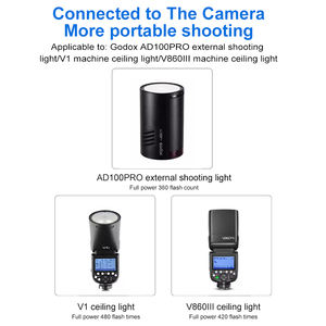 <span class=keywords><strong>Godox</strong></span> <span class=keywords><strong>V1</strong></span> Flash Battery VB-26 VB26 Li-Ion Battery Pack 7.2V 2600mAh pour <span class=keywords><strong>V1</strong></span> Camera flash lamp 650 full-power flashs avec série - Product Image 5