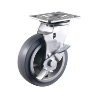 VIMA-Roue de frein pivotante flexible de 6 pouces, roulette TPR PP, roulette industrielle robuste pour chariot, armoire de transport
