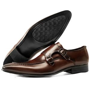 Classic Men's Business Leather Shoes with Thick Soles and Elevated <b>Heels</b> Trendy <b>Red</b>-Soled Men's New Style Shoes - Product Image 4