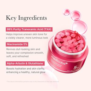 Crema <span class=keywords><strong>en</strong></span> Cápsulas Medicube TXA+Niacinamida, Humectante de Doble Efecto, Ideal para Usar Después del Tratamiento de Manchas, 99% Ácido Puro, Cuidado Facial Coreano - Product Image 5