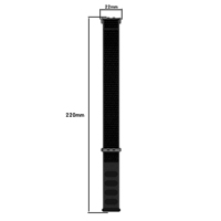 Sangle réglable en nylon tricoté avec fermeture auto-agrippante compatible avec Honor Band 11 et 11 Pro Smart Band