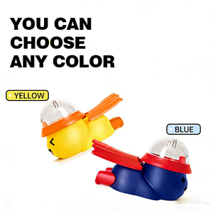 Distributeur de friandises interactif pour <span class=keywords><strong>chien</strong></span> et <span class=keywords><strong>chat</strong></span>, en plastique, personnalisable en usine, design moderne, motif dessin animé classique, en forme de canard jaune, pour alimentation lente - Product Image 2