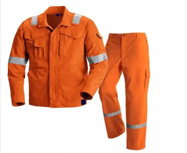 High Quality 65/35 Poly/Cotton Cheap Workwear Uniforms Fire Resistant Reflective Electrician Working Clothes Work Suits