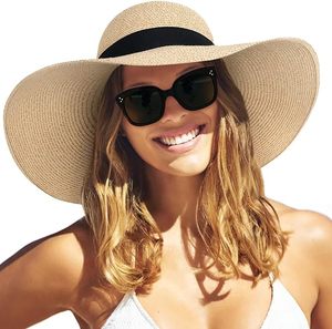 Sombrero de Playa CXY de Alta Calidad, Plegable, de Paja, Transpirable, con Ala Ancha, Unisex, para Viajes de Verano y Deportes - Product Image 1