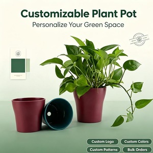 KIND ML800515 15*94*15 1L Capacity 225g Classic Simple Style Vietnam Melamine <b>Flower</b> Pots for Home & Garden Use PE Bag Packaging - Product Image 1