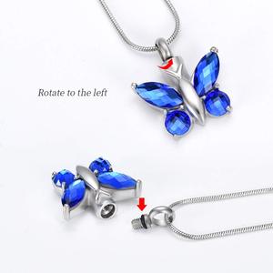 Perhiasan Kremasi Kupu-Kupu untuk Abu - Kalung Urn untuk Abu untuk Wanita - Liontin Kenang-kenangan Abu Perhiasan Memorial Hadiah - Product Image 3
