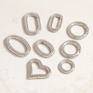 Fermoir à ressort en acier inoxydable à formes variées, motif meander, traitement goutte d'huile pour la fabrication de bracelets et apprêts de bijoux - Product Image 3