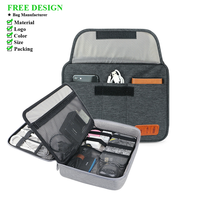 Nueva Bolsa de Almacenamiento de Accesorios Digitales de Doble Capa para Cables de Datos, Cargadores y Documentos, Bolsa de Almacenamiento Multifuncional