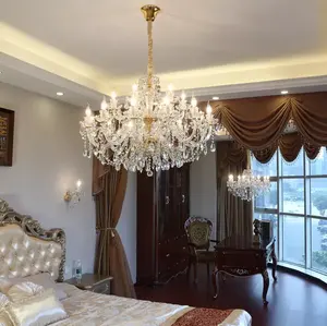 Luxury Glass K9 Crystal Chandelier Hanging Chandeliers Pendant Lights for Interior Living Room Bedroom