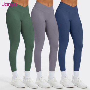 Janya Leggings de sport respirants pour femme, contrôle du ventre, vêtements de sport serrés, fessier galbé, taille haute, sans couture, leggings de yoga - Product Image 1