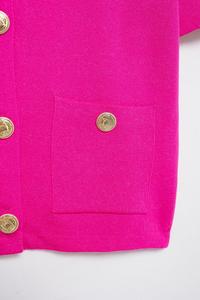 New Fashion <strong>Summer</strong> Elegant Casual <strong>Cardigan</strong> Women'S Jumper Top Short Sleeve Crew Neck Sweater for <strong>Lady</strong> - Product Image 4