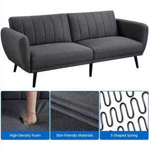 Hiện Đại Cao Cấp Màu Đen Gấp <span class=keywords><strong>Sofa</strong></span> Giường Mới Đồ Nội Thất Phòng Khách Đơn Giản Ngả Mở rộng Tính Năng Kim Loại Khung Cho Trung Tâm Sử Dụng - Product Image 5