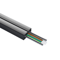 Cable de bajada FTTH monomodo 4F para interiores G652/G655/G657 con miembros de refuerzo de FRP/KFRP/acero y revestimiento de PVC/LSZH/PE