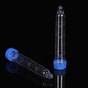 Tubes à essai de 12 ml avec bouchon bleu pour analyse d'urine et examen de routine, récipient à échantillons en plastique jetable - Product Image 2