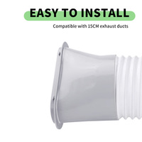 Kit de ventilation de fenêtre pour climatiseur portable domestique, adaptateur de climatiseur réglable en ABS de 5,9 pouces, plaque d'étanchéité de conduit universelle