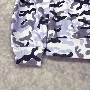 Sudaderas con capucha gruesas de algodón unisex de alta calidad con cremallera, estilo oversize y hombros caídos, camuflaje, para venta al por mayor - Product Image 5