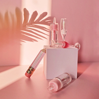 Tube de brillant à lèvres vide de 6,5 ml, dernière nouveauté, en forme de verre à vin rouge, emballage cosmétique, logo personnalisé, en stock
