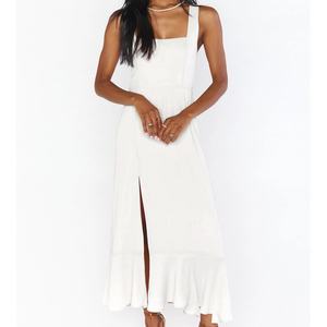 Vestido Midi de Verano Personalizado, Nuevo, Elegante y a la Moda para Mujer, Estilo Francés, Color Sólido, de Alta Calidad - Product Image 3