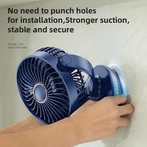 Nuevo Mini Ventilador Portátil Recargable con Pantalla LED Digital, Ventilador de Pared con Temporizador de 8H y Rotación de 180° Luces Ajustables de 7 Colores - Product Image 3