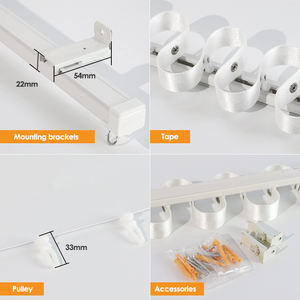 Nuovo Design Binario per Tende Pieghevole Manuale in Metallo, Aste e Accessori per Tende in Alluminio per Uso Domestico - Product Image 2