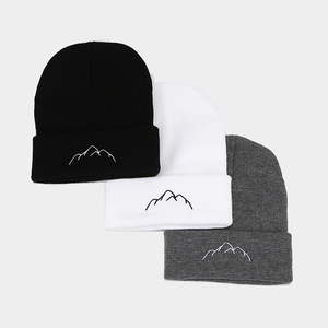 Venta al por mayor al aire libre cálido sombrero de punto <span class=keywords><strong>montaña</strong></span> bordado frío sombrero Beanie <span class=keywords><strong>sombreros</strong></span> - Product Image 3
