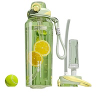 Vaso de Agua de Plástico de Gran Capacidad Resistente a Altas Temperaturas, Vaso Deportivo con Separación de Agua y Té, Venta al Por Mayor