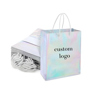 Ventes en gros de sacs en papier holographique de haute qualité pour vêtements de luxe avec logo personnalisé - Product Image 1