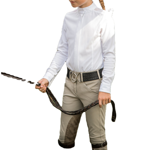 เสื้อขี่ม้าแขนยาวสำหรับเด็กผู้หญิง เสื้อสำหรับการแสดงขี่ม้าเด็ก สามารถปรับแต่งได้ - Product Image 1