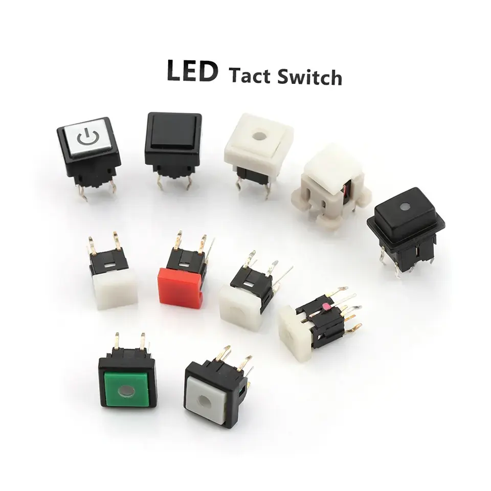 Interrupteur Tactile 12x12, 3x3 dip 4 broches 2 broches 4.5x4.5 smd tact Switch 6x6 étanche c1201 4x4 interrupteur Tactile en métal 6x6