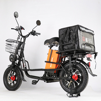 Vélo cargo électrique OEM 16 pouces 60V 30Ah/40Ah avec batterie au lithium sans balais 1000W/1200W pour livraison de repas