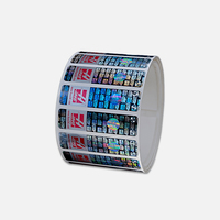 Rouleau d'étiquettes rondes holographiques personnalisées autocollant du fabricant de logo personnalisé
