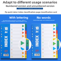 Carpeta A4 Multicolor con Pestañas Preimpresas, Multiperforada A-Z, 20 Partes Reforzadas