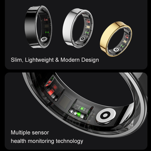 Manufacturer OEM ODM R09 Smart <b>Ring</b> 5ATM Waterproof <b>Thin</b> Fitness Tracker Health for Men Wholesale Multi-Size Options Available i - Product Image 5